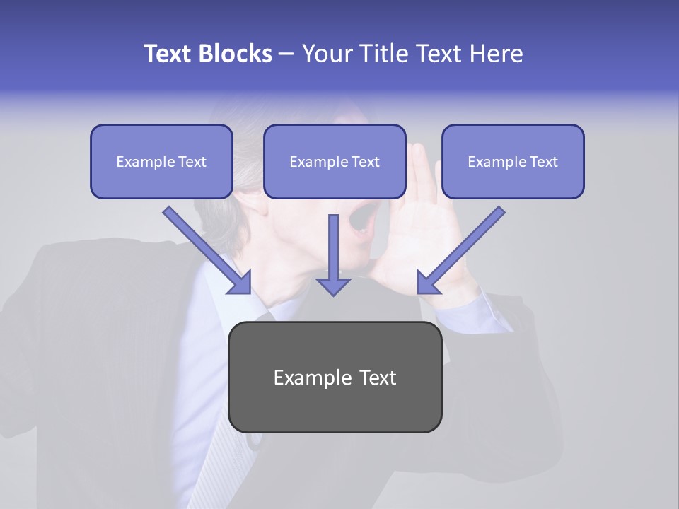 Male Head Isolated PowerPoint Template