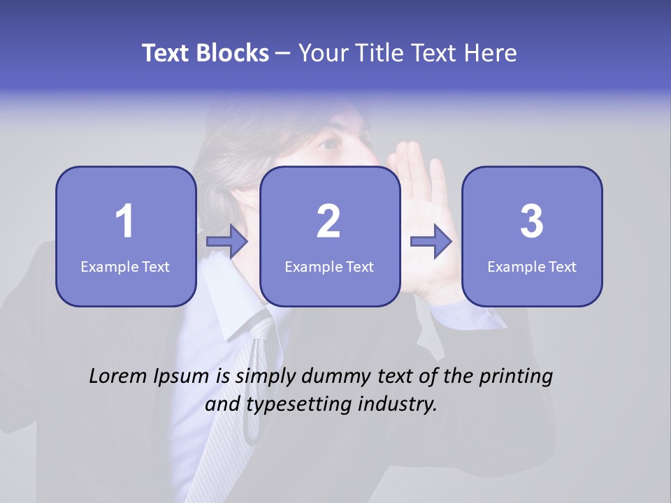 Male Head Isolated PowerPoint Template