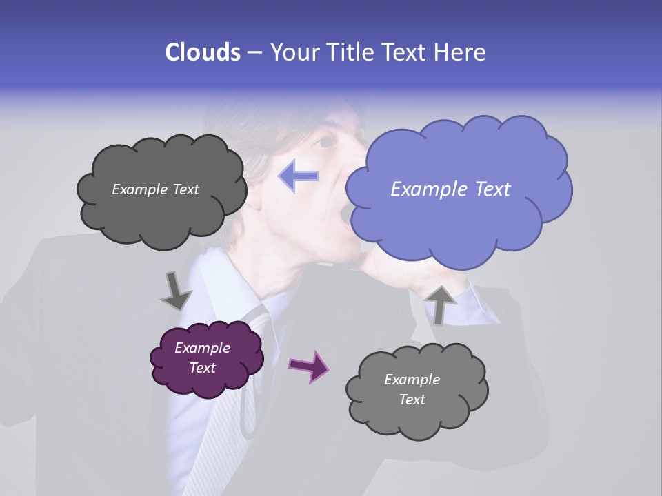 Male Head Isolated PowerPoint Template