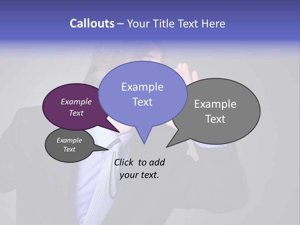 Male Head Isolated PowerPoint Template