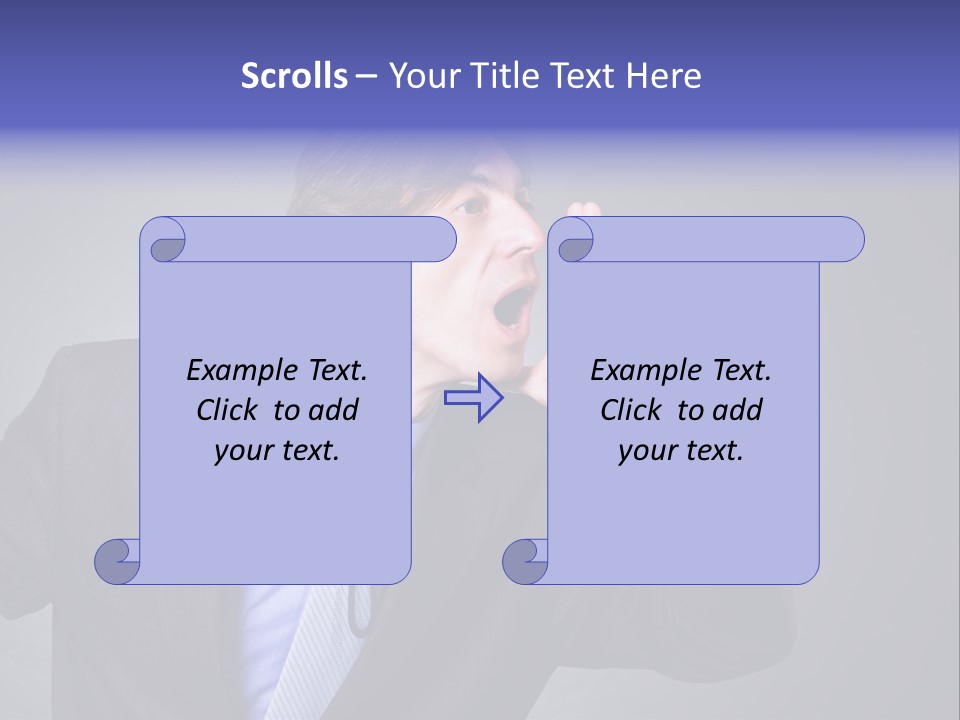 Male Head Isolated PowerPoint Template