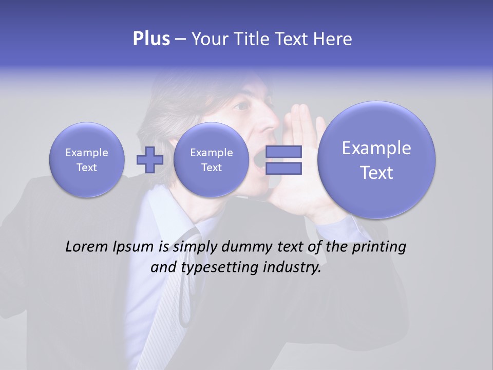 Male Head Isolated PowerPoint Template