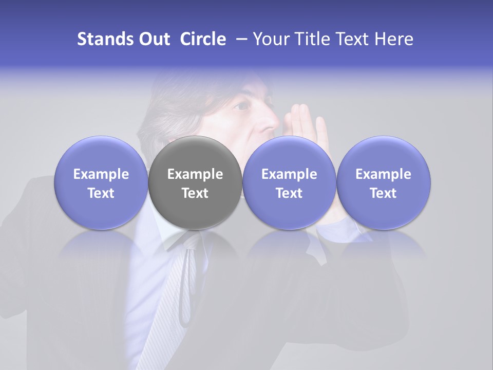 Male Head Isolated PowerPoint Template