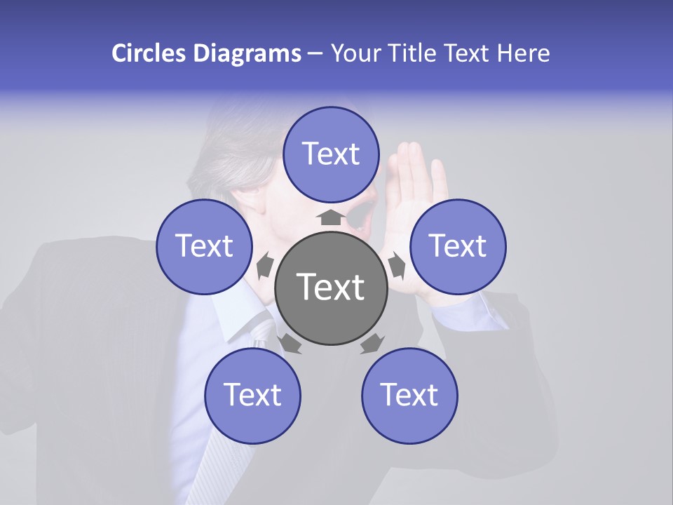 Male Head Isolated PowerPoint Template