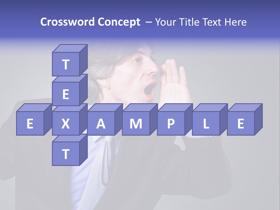 Male Head Isolated PowerPoint Template