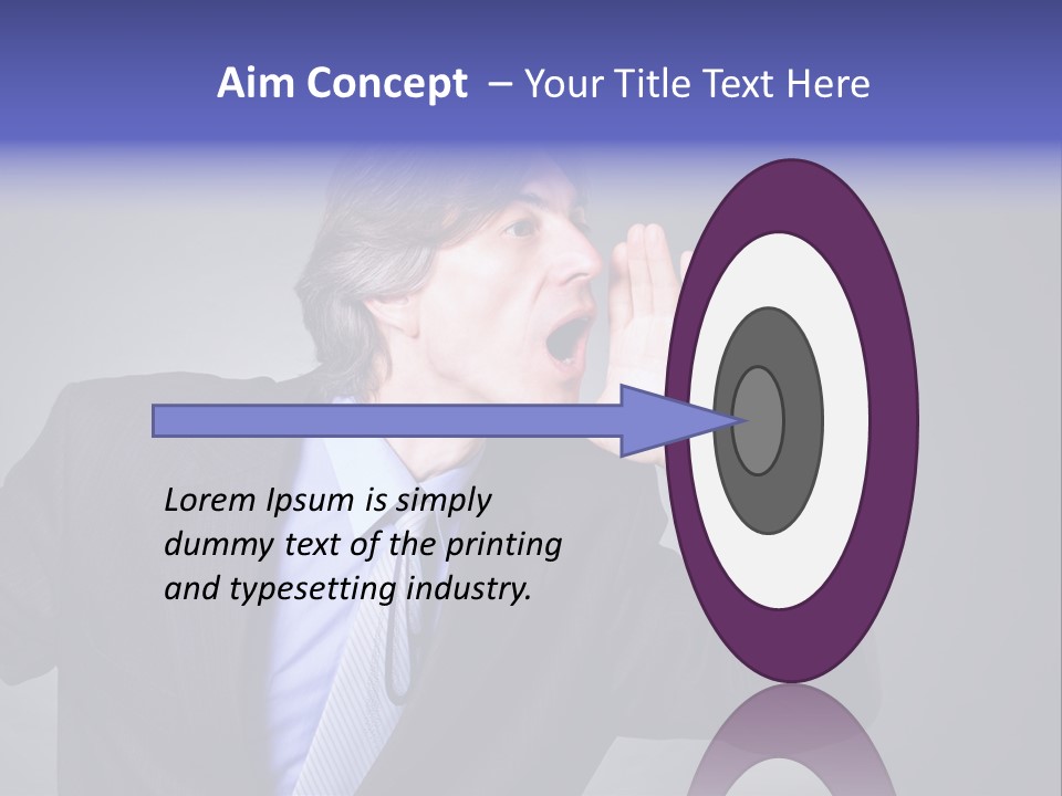 Male Head Isolated PowerPoint Template