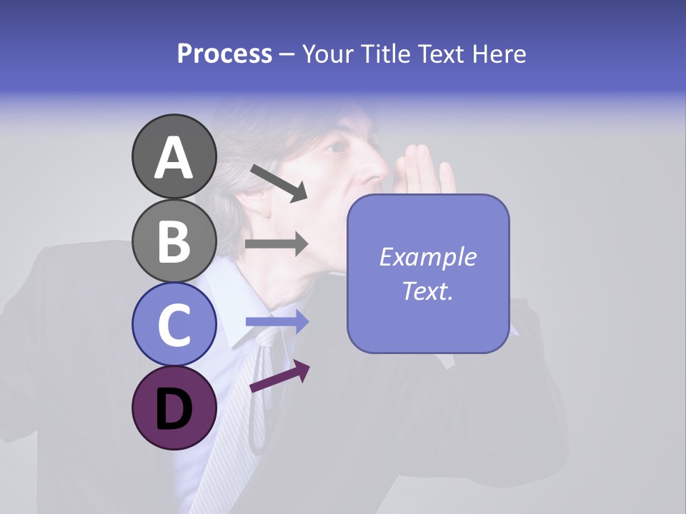 Male Head Isolated PowerPoint Template