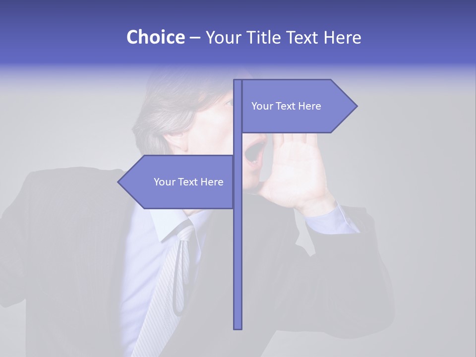 Male Head Isolated PowerPoint Template