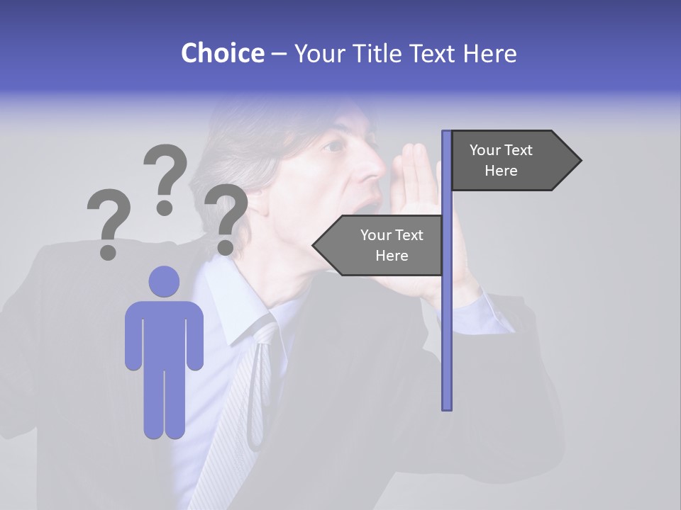 Male Head Isolated PowerPoint Template