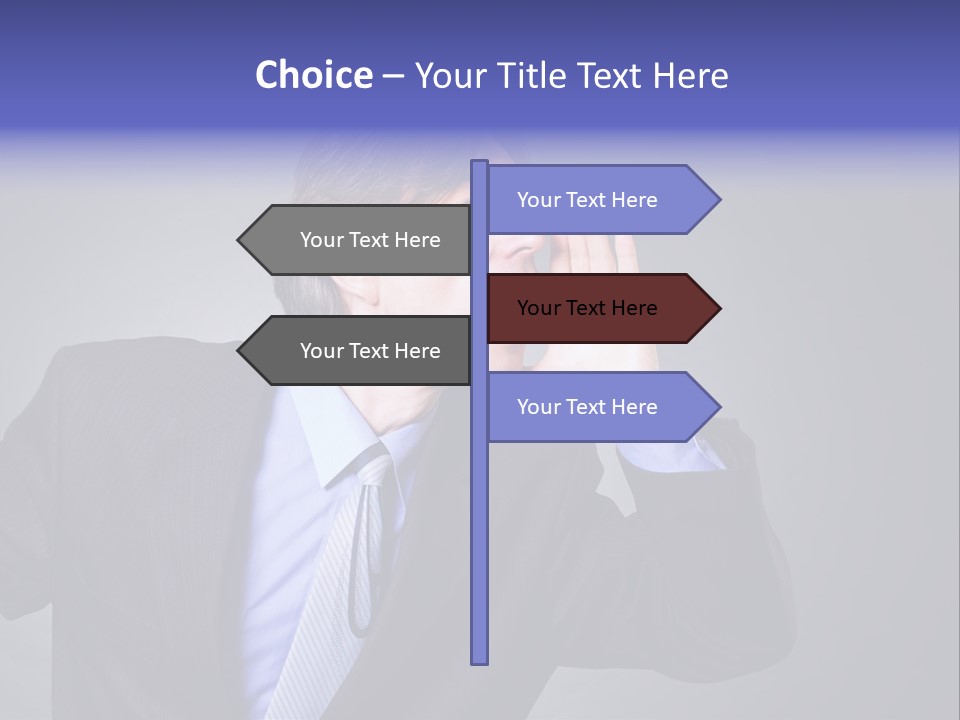 Male Head Isolated PowerPoint Template