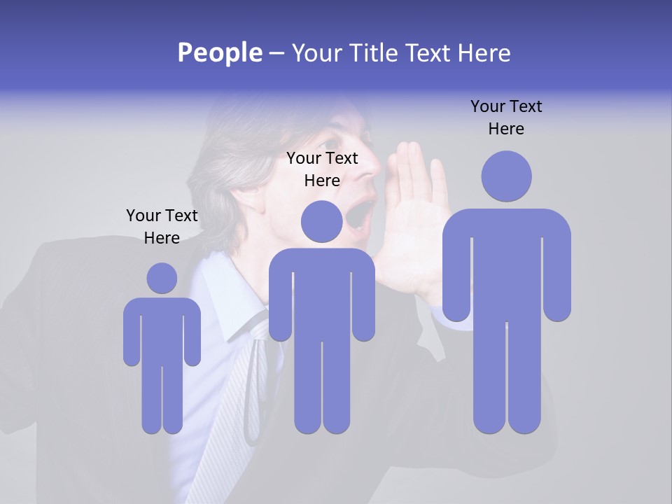 Male Head Isolated PowerPoint Template