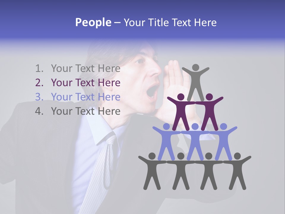 Male Head Isolated PowerPoint Template