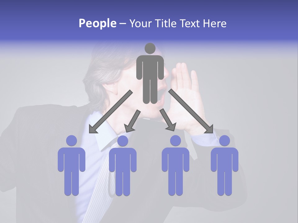 Male Head Isolated PowerPoint Template