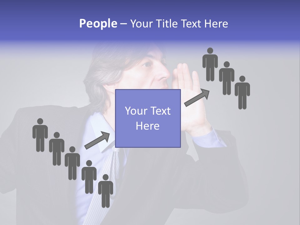 Male Head Isolated PowerPoint Template