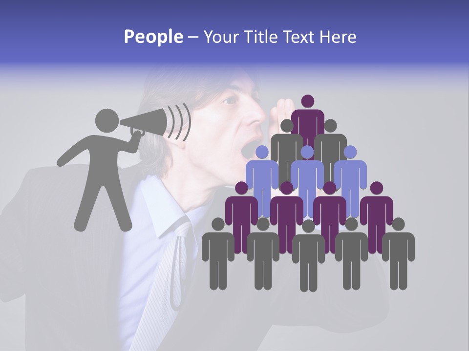 Male Head Isolated PowerPoint Template