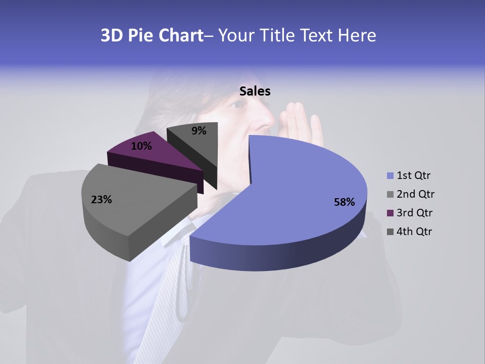 Male Head Isolated PowerPoint Template