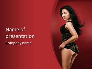 Girl Provocative Lady PowerPoint Template