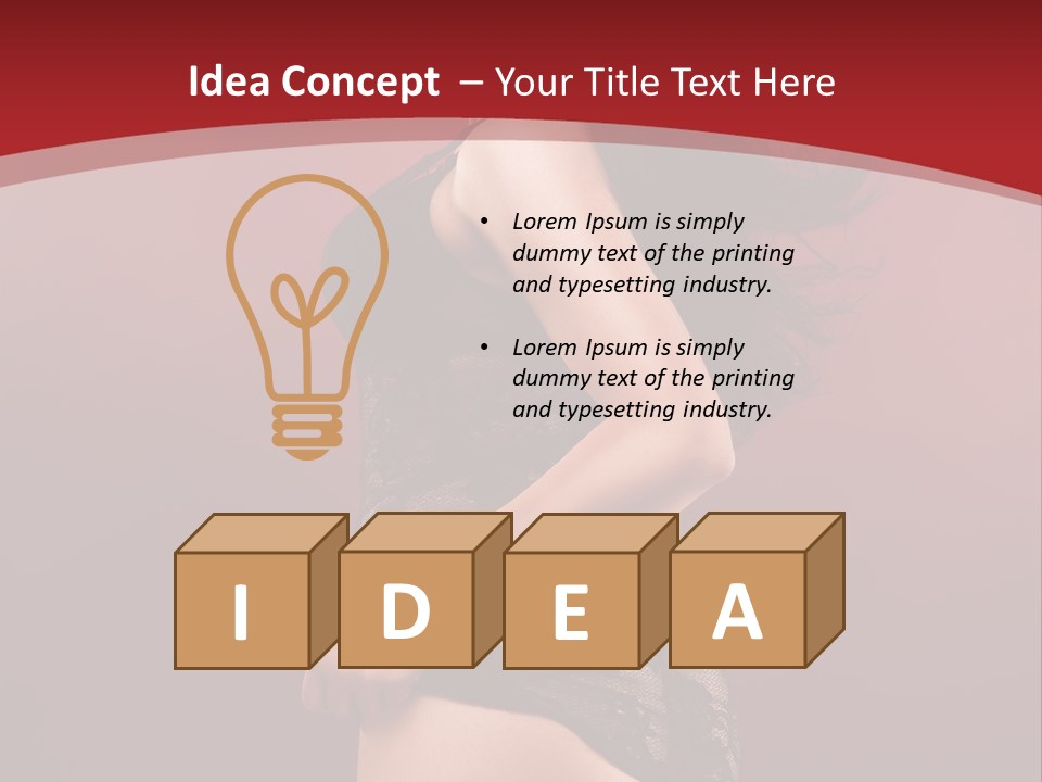 Girl Provocative Lady PowerPoint Template