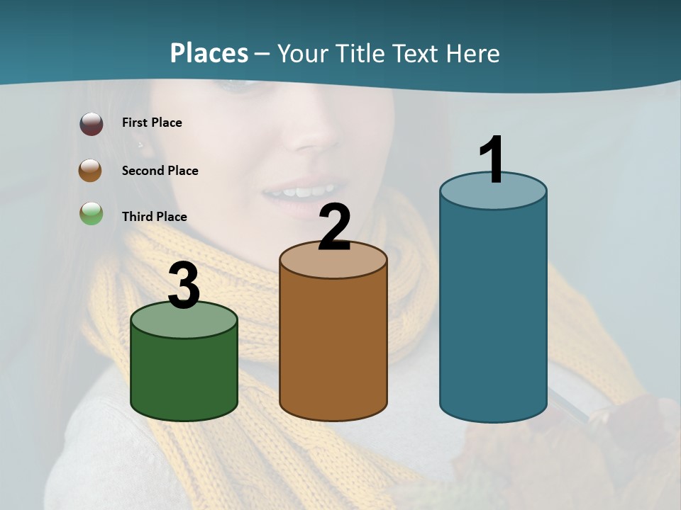 Woman Leaf Girl PowerPoint Template