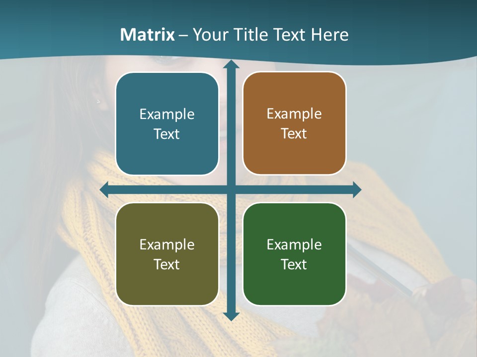 Woman Leaf Girl PowerPoint Template