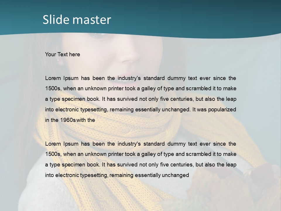 Woman Leaf Girl PowerPoint Template