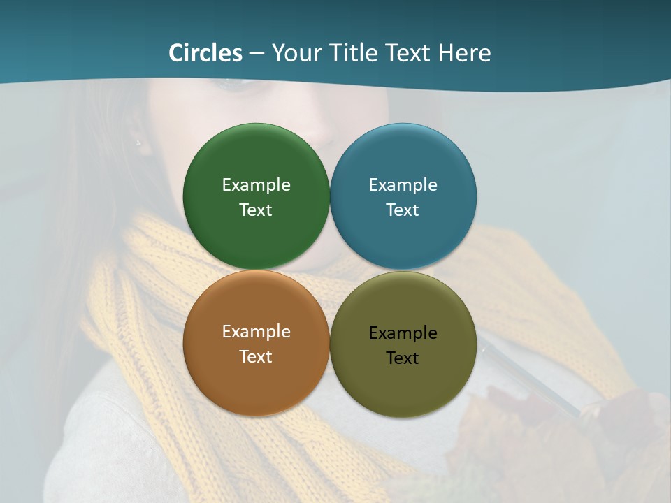 Woman Leaf Girl PowerPoint Template