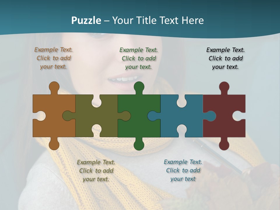 Woman Leaf Girl PowerPoint Template