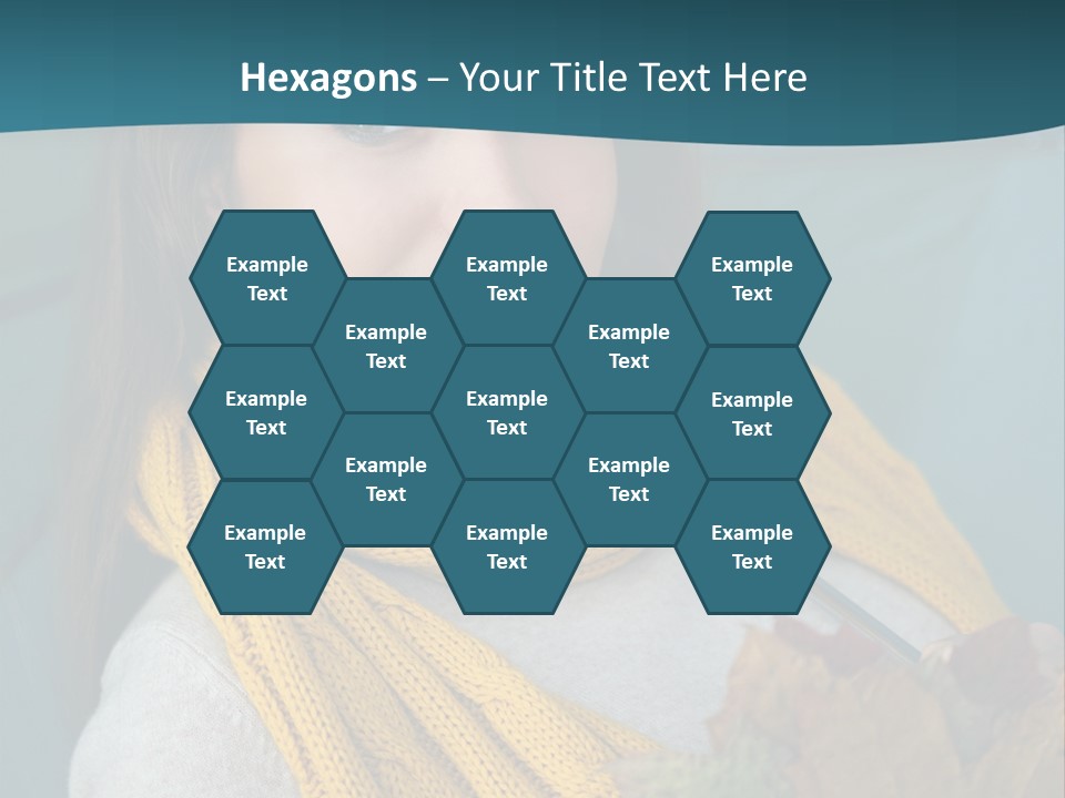 Woman Leaf Girl PowerPoint Template