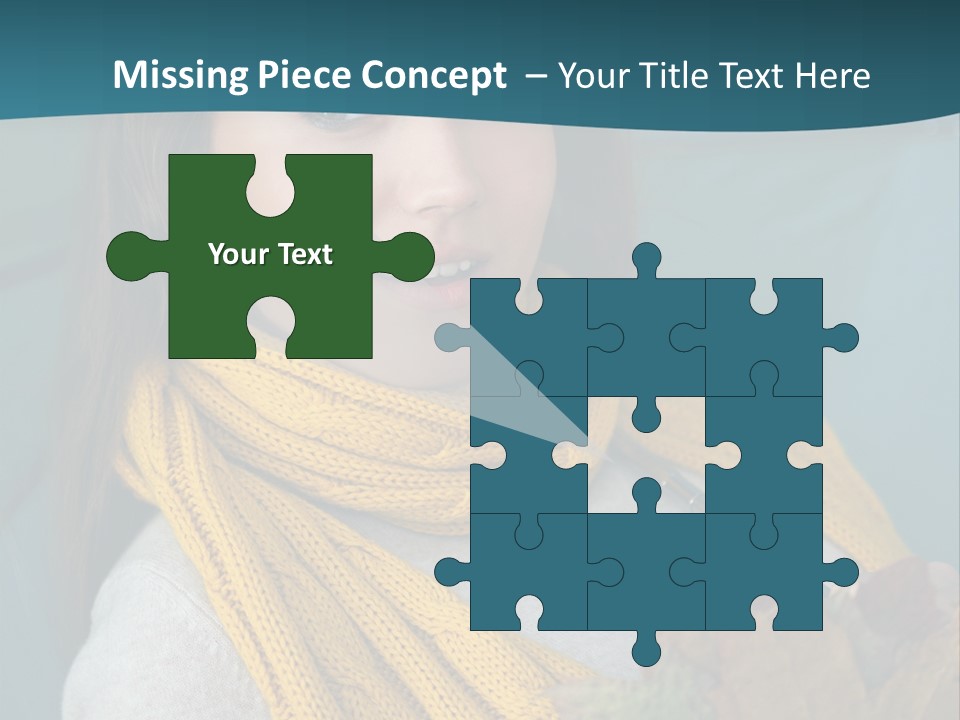 Woman Leaf Girl PowerPoint Template