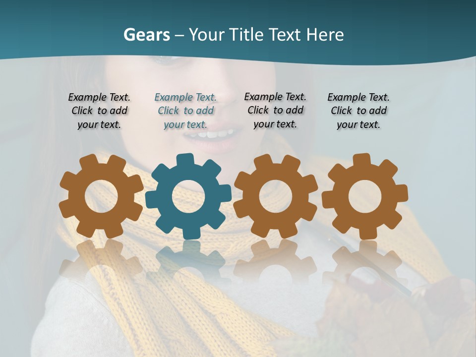 Woman Leaf Girl PowerPoint Template