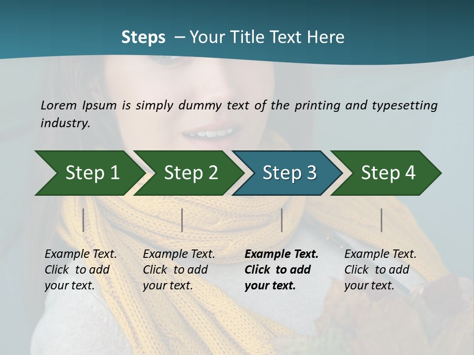 Woman Leaf Girl PowerPoint Template