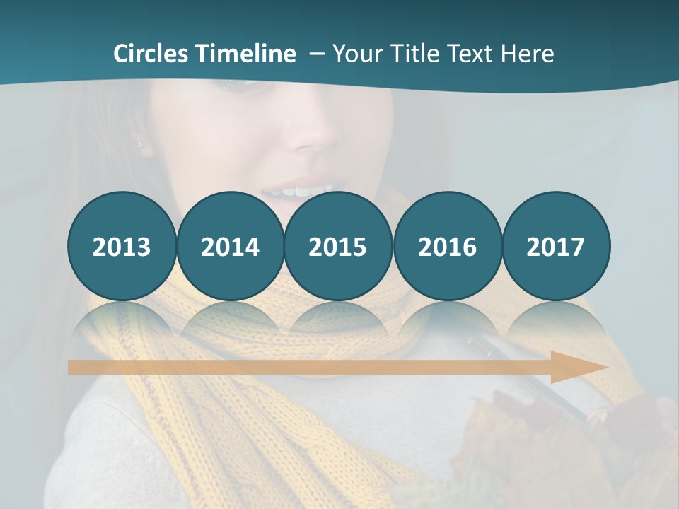 Woman Leaf Girl PowerPoint Template