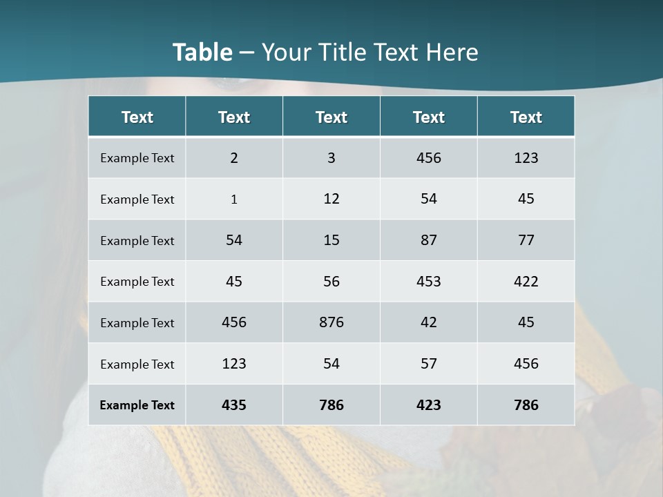 Woman Leaf Girl PowerPoint Template