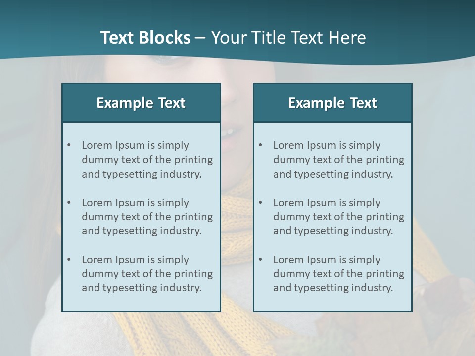 Woman Leaf Girl PowerPoint Template