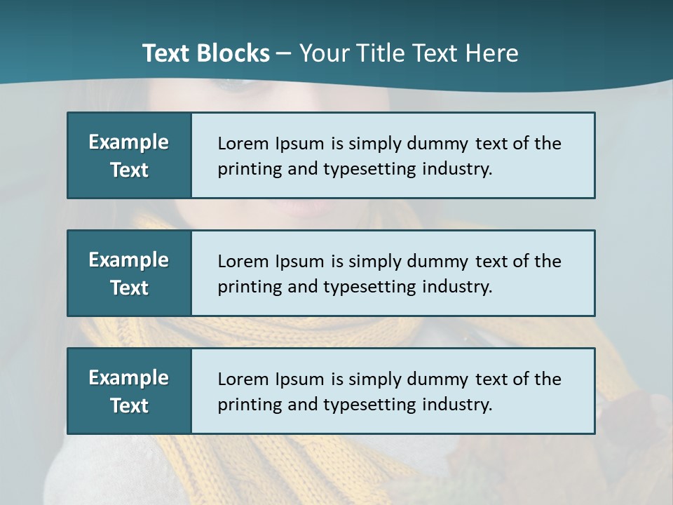 Woman Leaf Girl PowerPoint Template