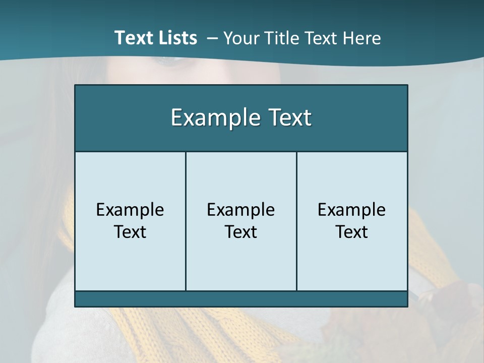 Woman Leaf Girl PowerPoint Template