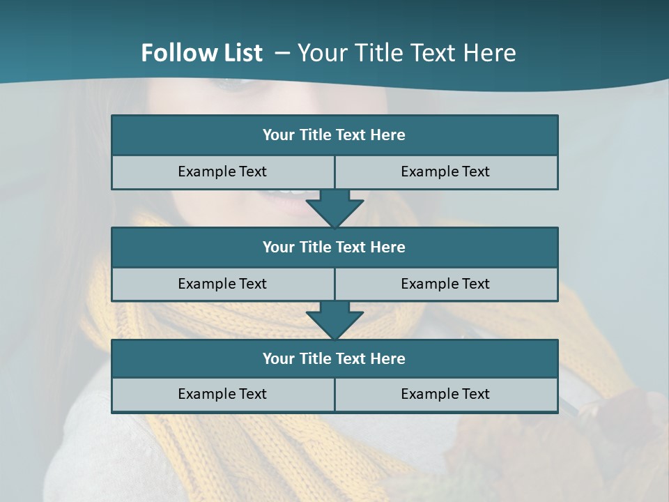 Woman Leaf Girl PowerPoint Template