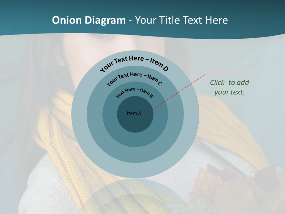 Woman Leaf Girl PowerPoint Template