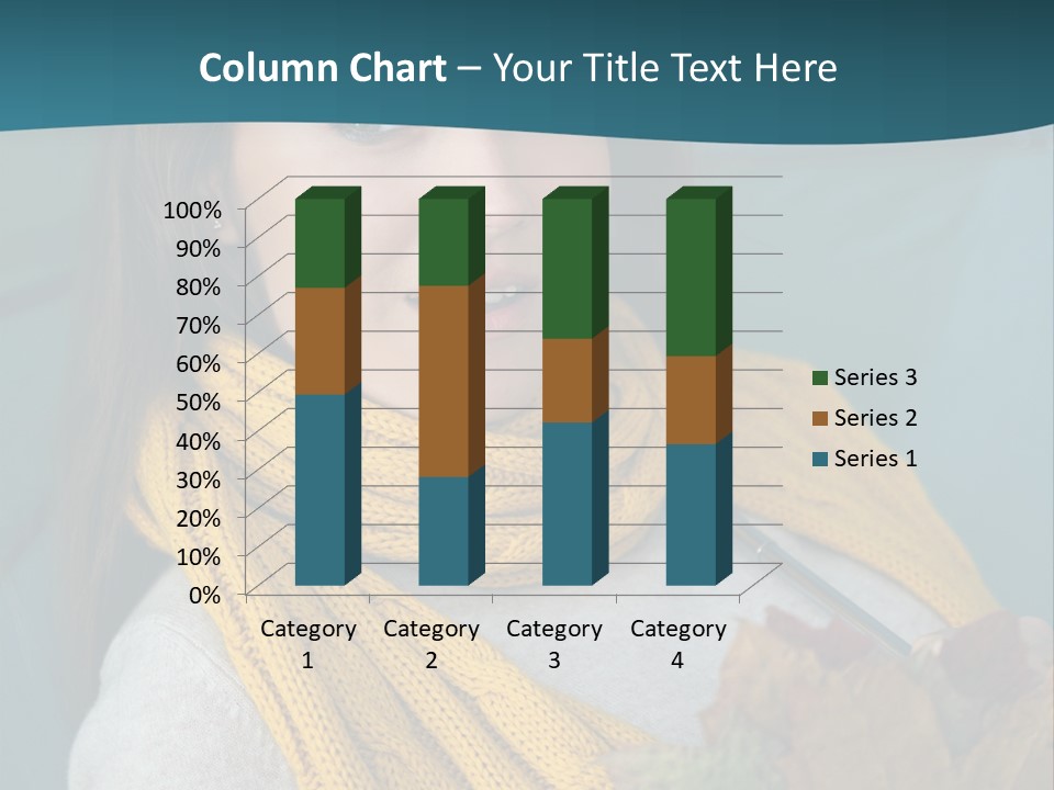 Woman Leaf Girl PowerPoint Template