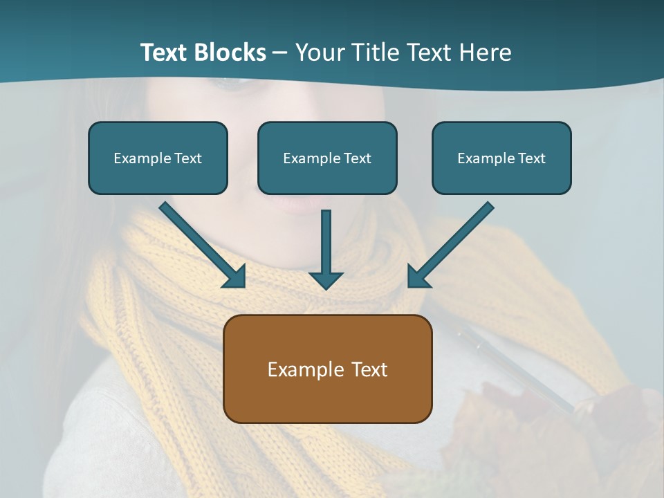 Woman Leaf Girl PowerPoint Template