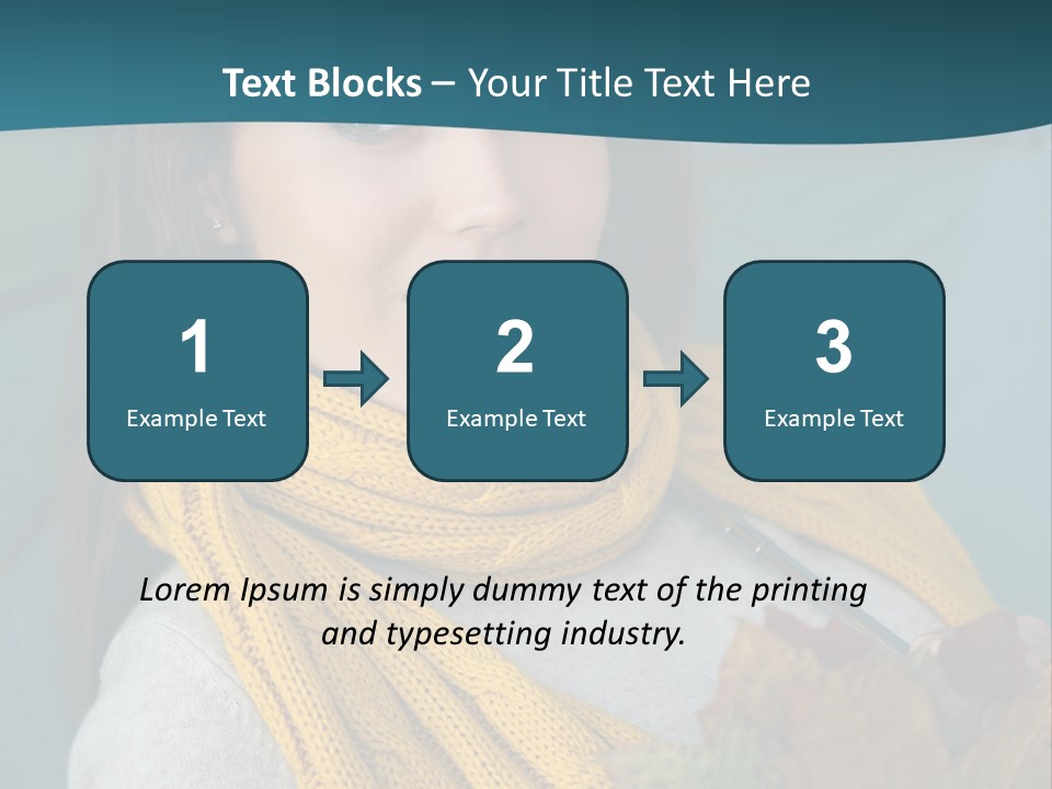 Woman Leaf Girl PowerPoint Template