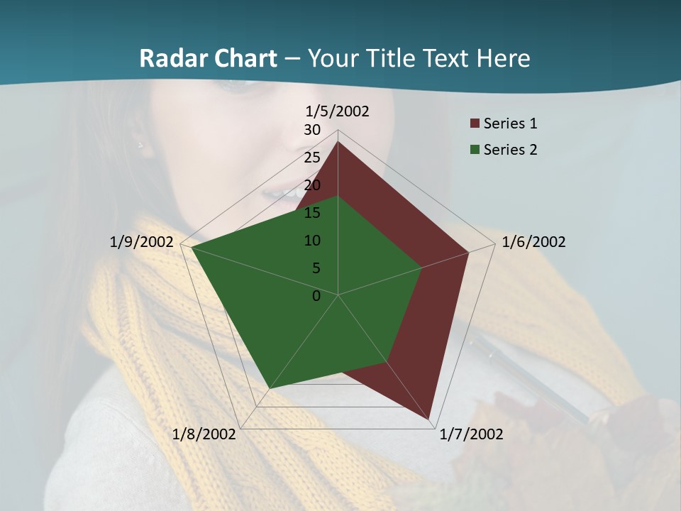 Woman Leaf Girl PowerPoint Template