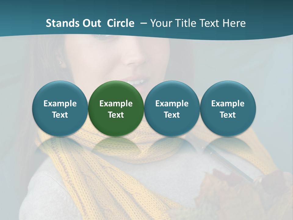 Woman Leaf Girl PowerPoint Template