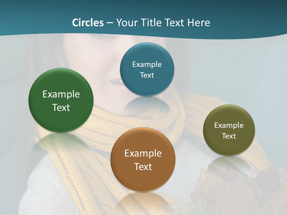 Woman Leaf Girl PowerPoint Template