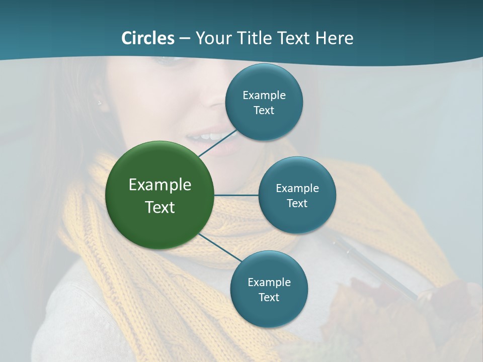 Woman Leaf Girl PowerPoint Template