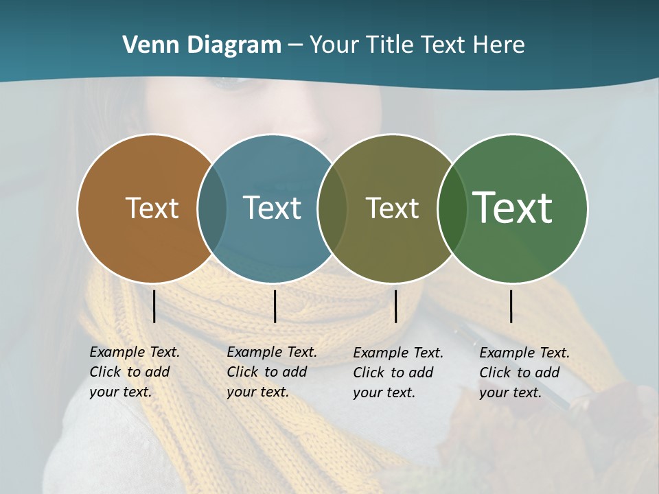 Woman Leaf Girl PowerPoint Template