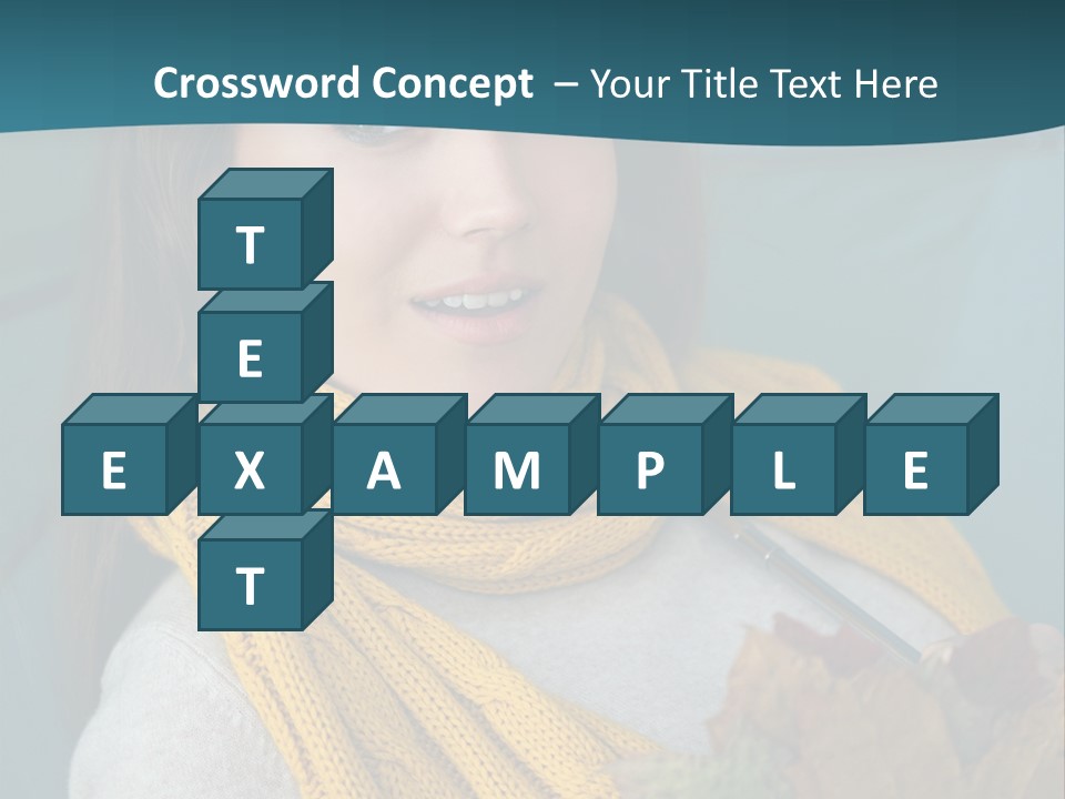 Woman Leaf Girl PowerPoint Template