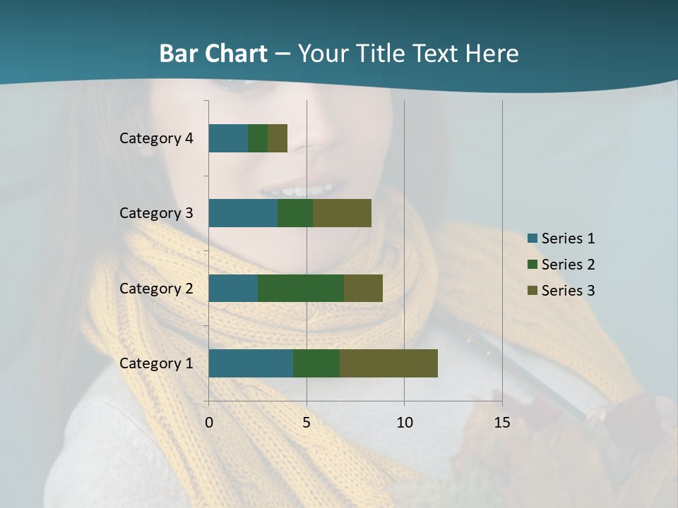 Woman Leaf Girl PowerPoint Template