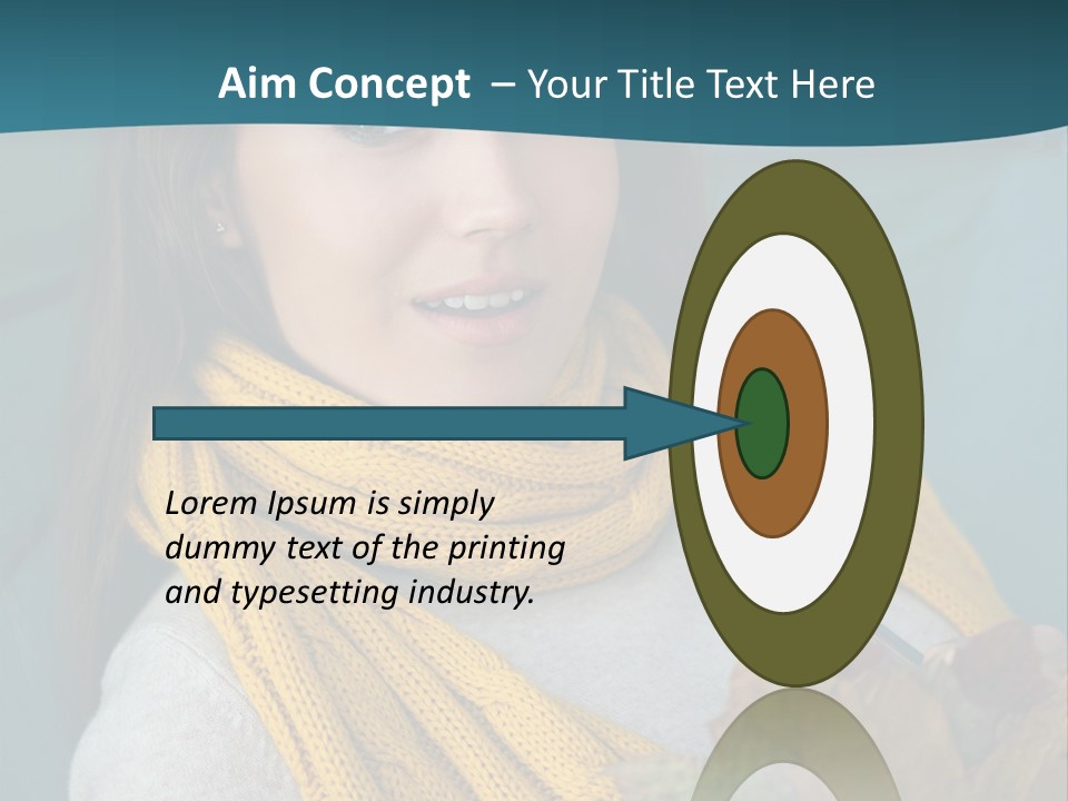 Woman Leaf Girl PowerPoint Template