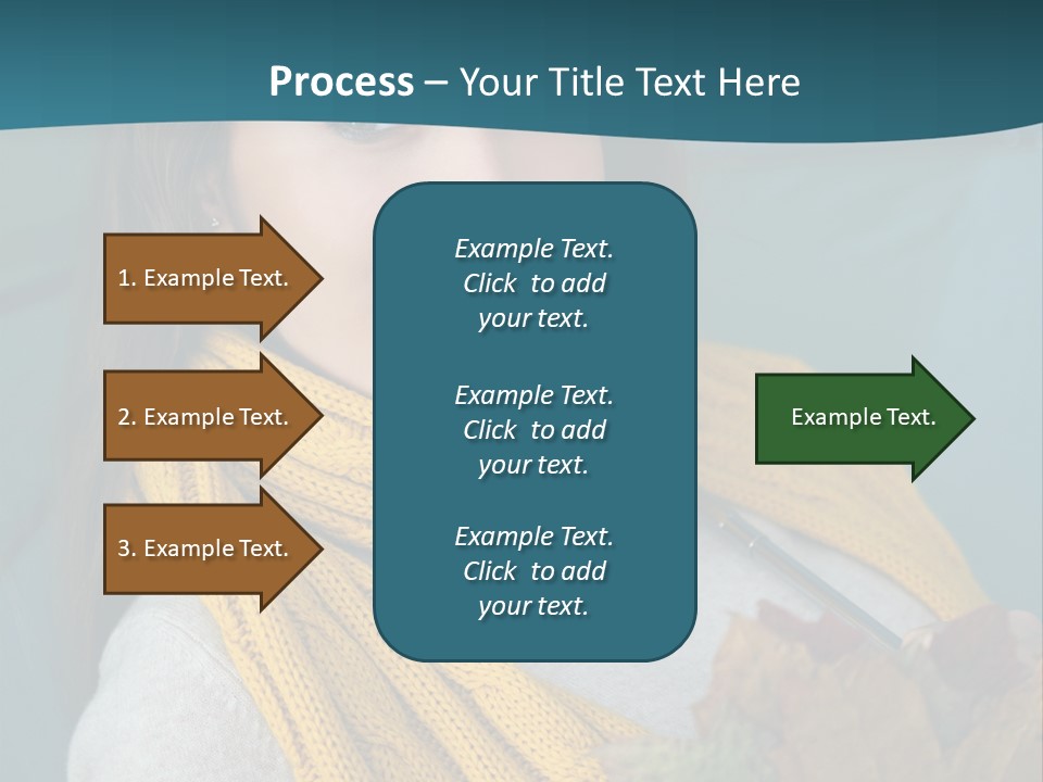 Woman Leaf Girl PowerPoint Template
